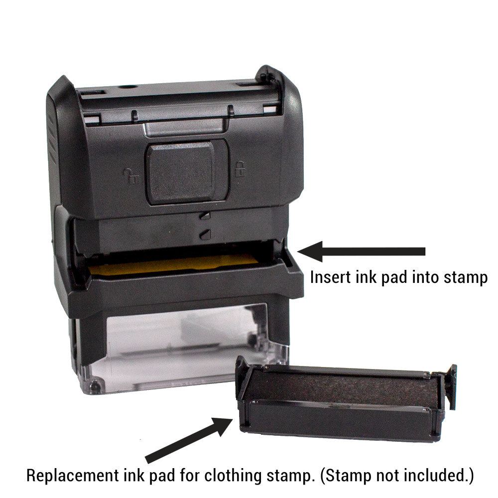 Replacement Ink Pad for Clothing Stamp – Black Ink